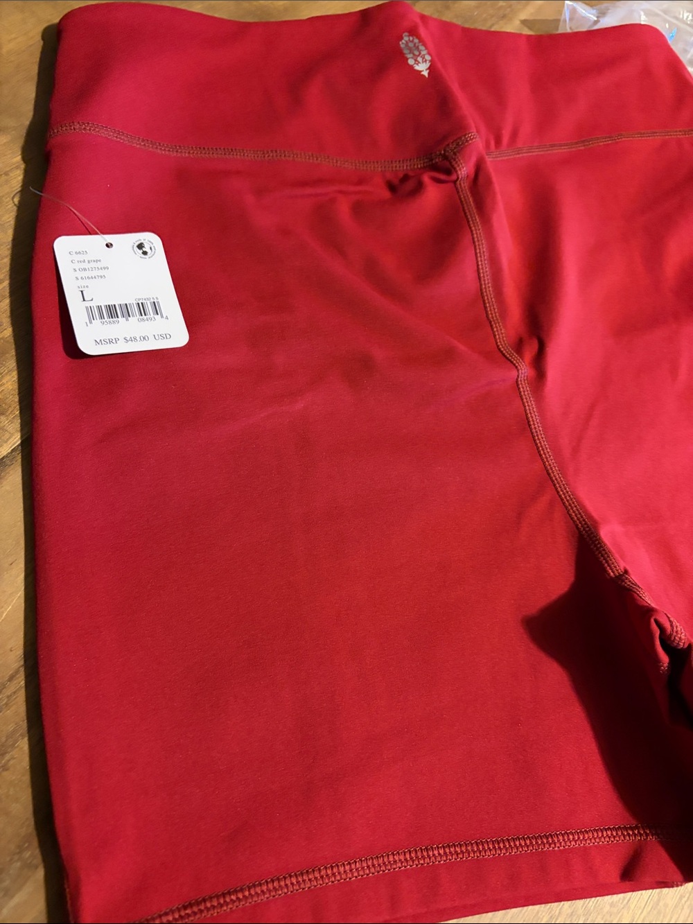 Free People Wave Rider Shorts In Red Grape - Picture 7 of 10